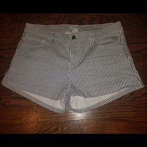 White & black shorts